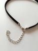 Korean fashion trend wild forest-based metal leaf pendant necklace clavicle short section of double-leaf jewelry