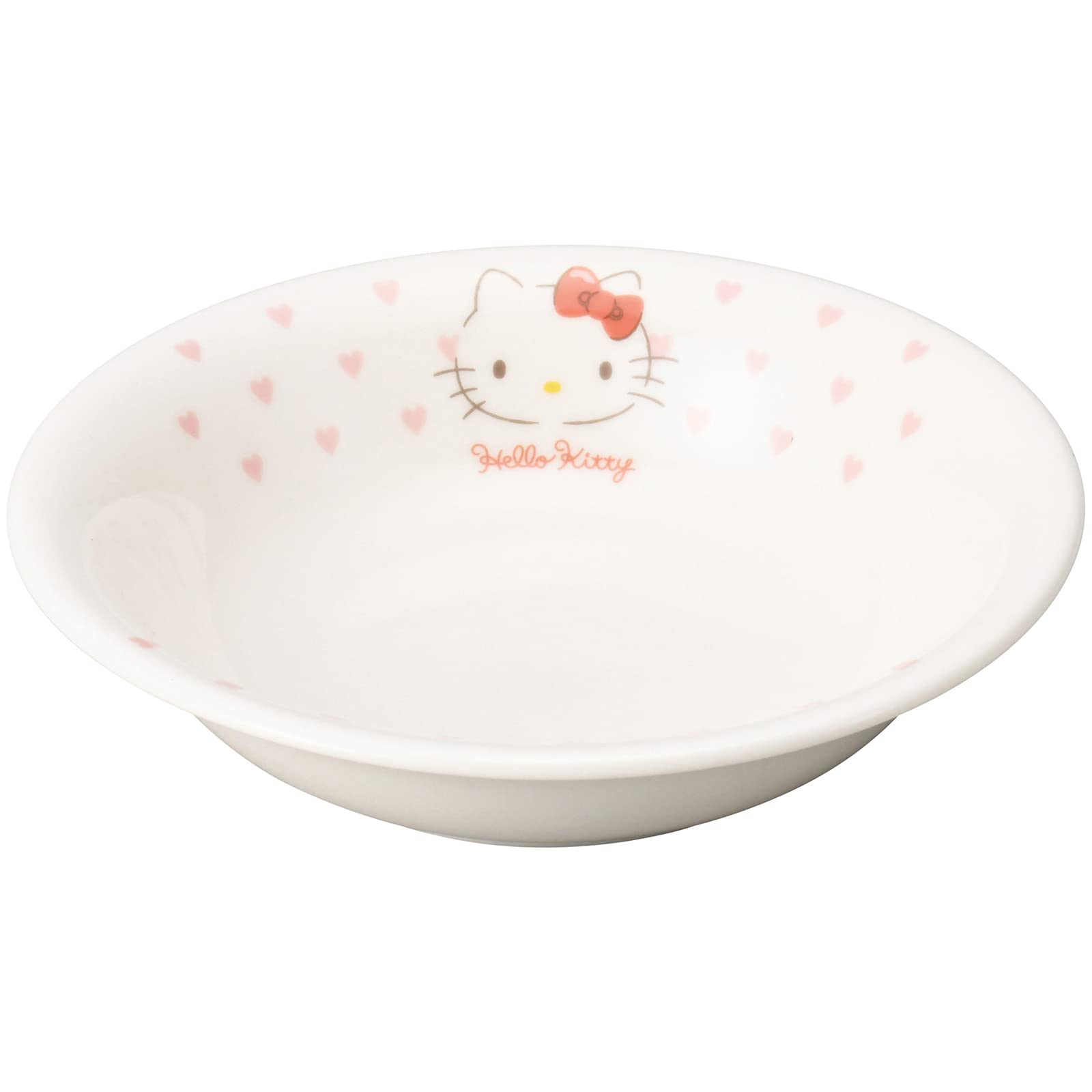 

Kanesho Pottery Hello Kitty Fruit Dishwasher and Microwave Kitty Pink Heart Made in 365112 (Kaneshotouki) Plate, Plate, Children s Safe, Merchandise, белый