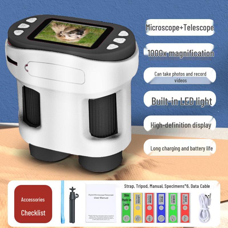 Portable 1000x Microscope Camera for Kids' Science and Middle School Projects.