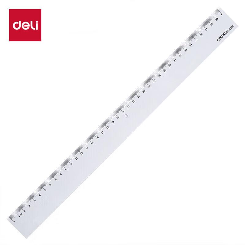 Deli 40cm Plastic Straight Ruler (7-pack)