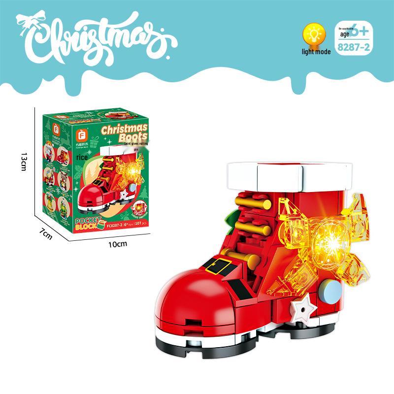 Lele Brothers Christmas Tree Building Blocks for Kids - Educational Toy Set