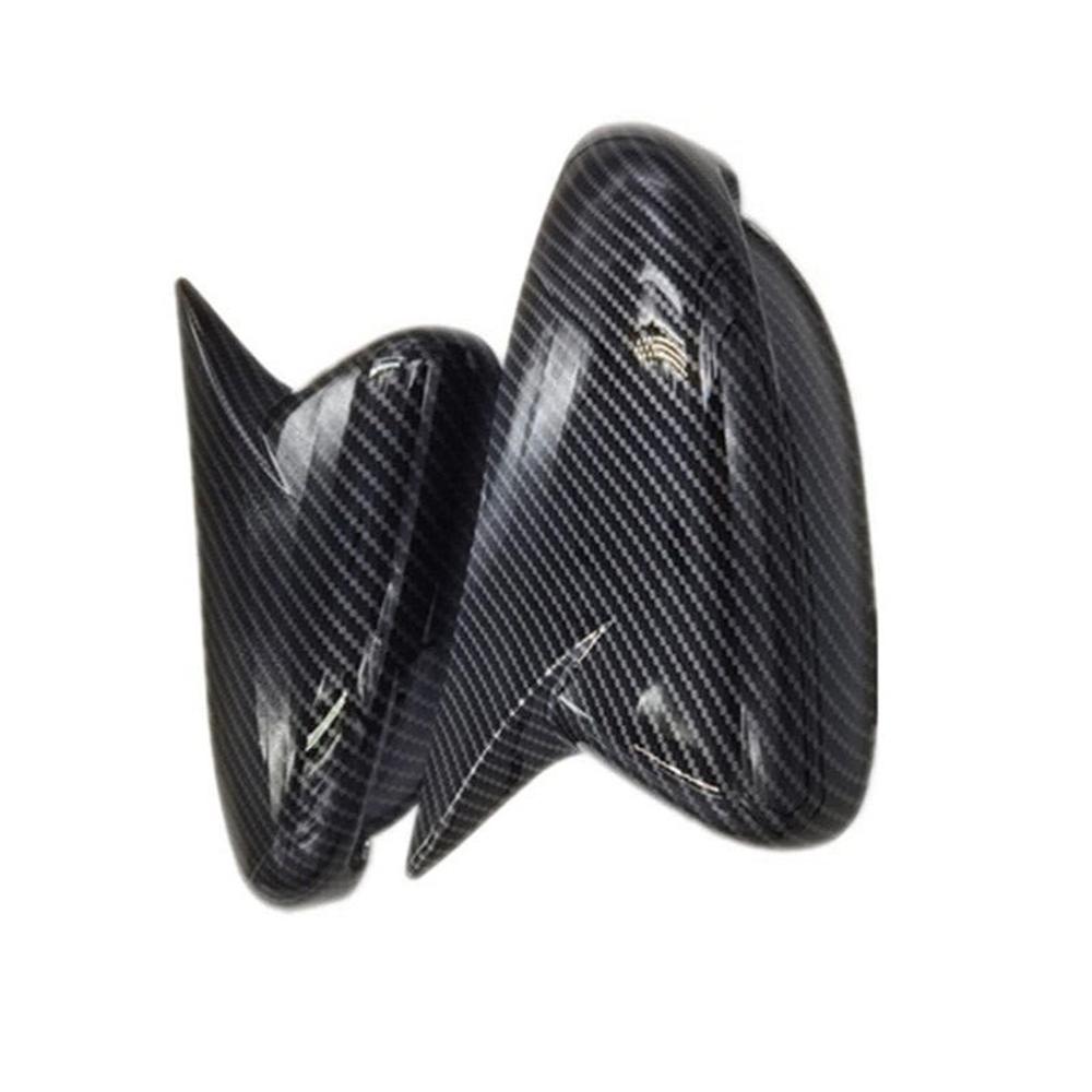 1Pair Carbon Fiber Look OX Horn Side Mirror Cover Cap For Kia Forte K3 2013-2018