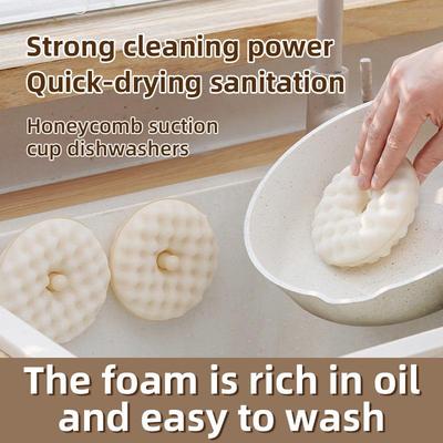 Pans Dishwashing Sponge Multi-function Cleaning Brush Kitchen Cleaning Sponge Set Double-sided Scrubbing Dishes, Pots And
