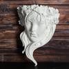 Creative Entrance Wall Planter Fairy Face Shape Planter, Girl Flower Pot, Mounted Resin Portrait Relief Sculpture Vase for Indoor Outdoor, Cactus,