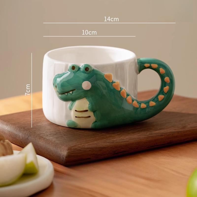 Home Drinking Couple Cup Exquisite Cute High Appearance Super Cute Design Sense Mug 380ml зелёный