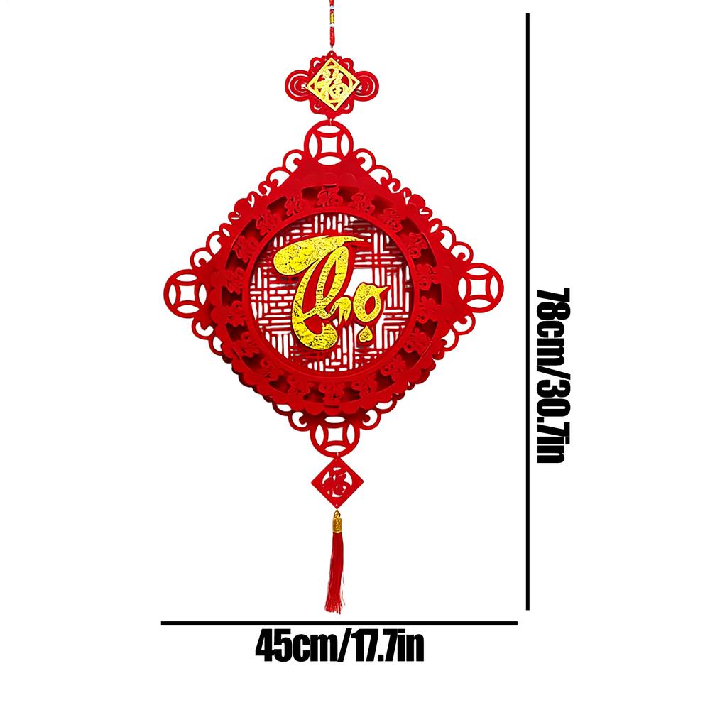 2026 Lunar New Year Decorations Non-woven Fleece Felt Vietnamese Spring Festival New Year Good Luck Pendant for Home Office Car