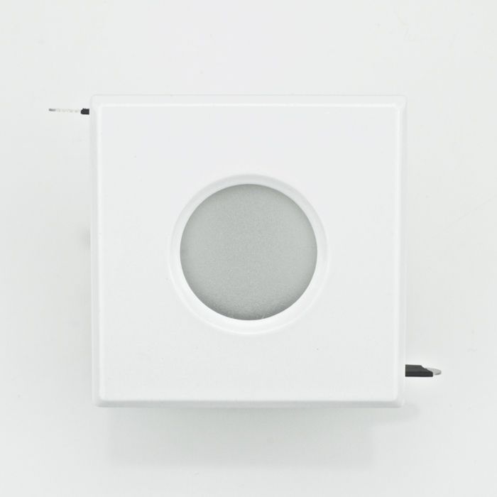 Support downlight carré blanc étanche IP65 Dim 83x83mm
