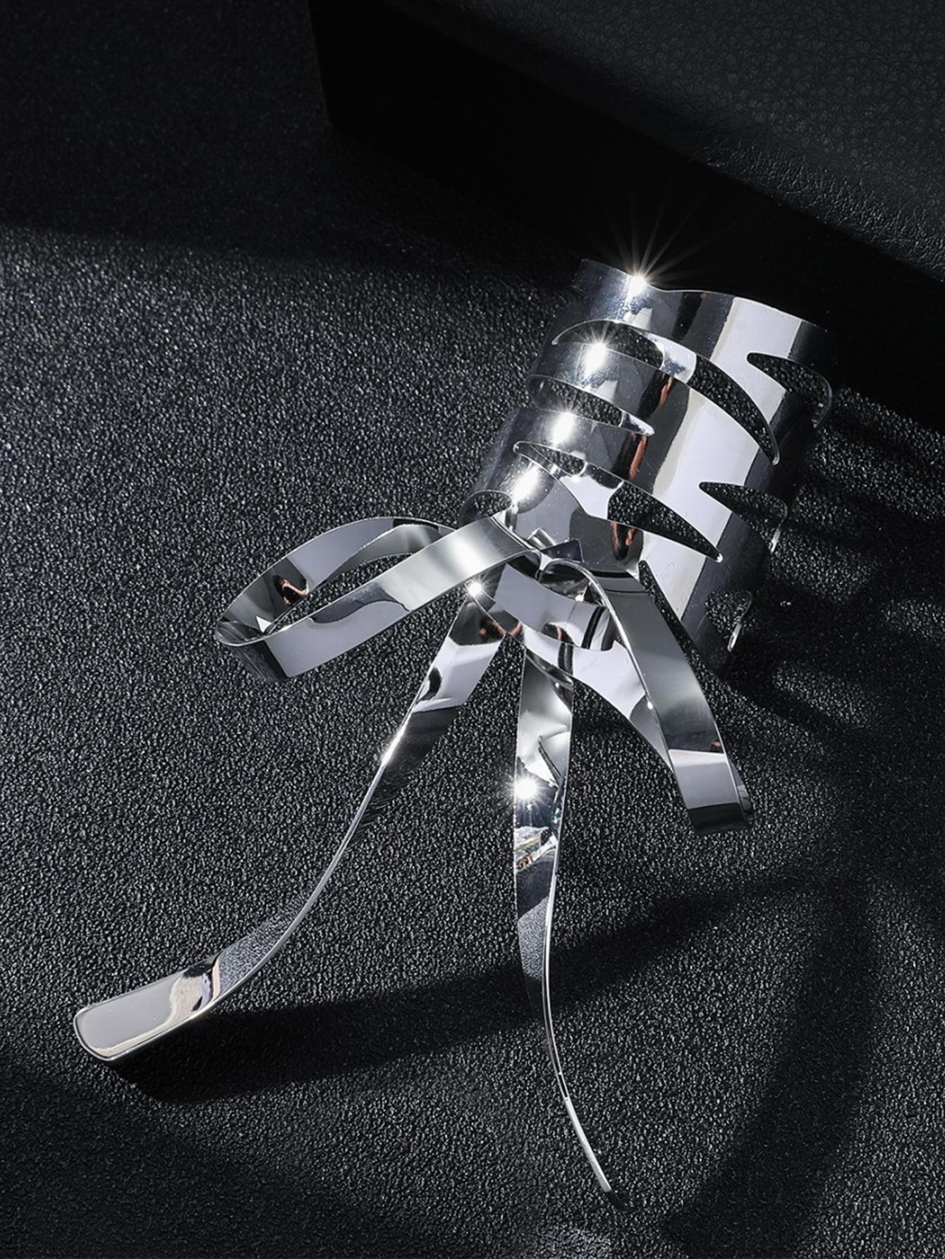 

1 шт. Модные простые серебристые заколки-банты для волос для женщин, девушек, для вечеринок, аксессуары для волос