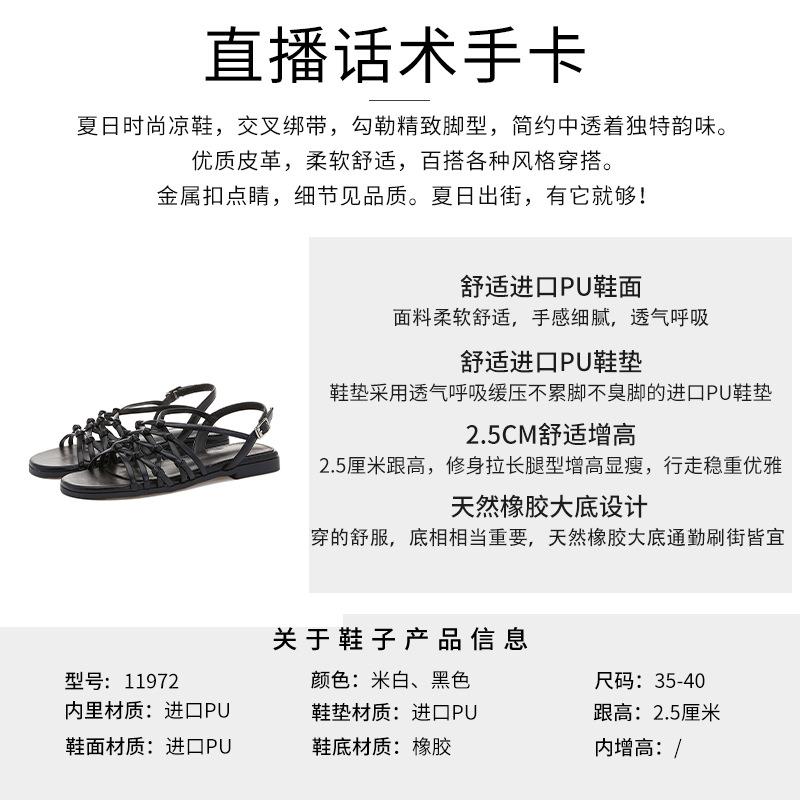 New Woven Sandals Women 2025 Summer French Flat Sandals Women Casual Versatile Fairy Style Roman Sandals Women