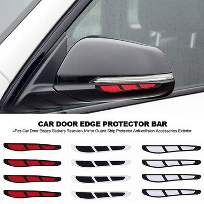4Pcs Car Door Edges Rearview Mirror Guard Strip Protector Anti-collision Waterproof Car Stickers Car Accessories Exterior