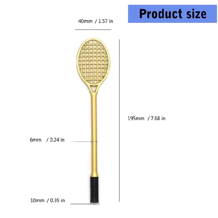 Miniature Tennis Racket Shaped Ballpoint Pen Practical Smooth Writing Pen Office School Supplies Drawing Stationery