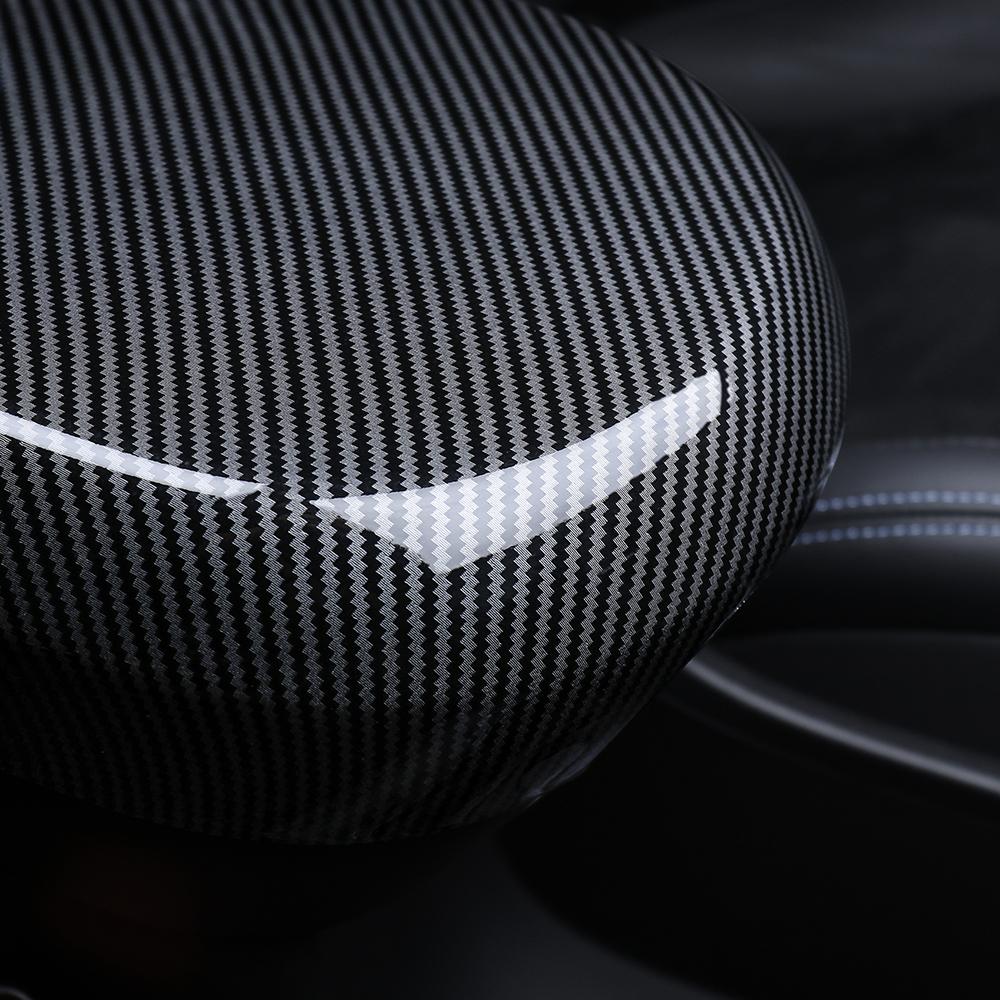 Carbon Fiber Style Central Armrest Pad ABS Decoration Cap Cover For Hyundai IONIQ 5 N 2024 LHD RHD Accessories