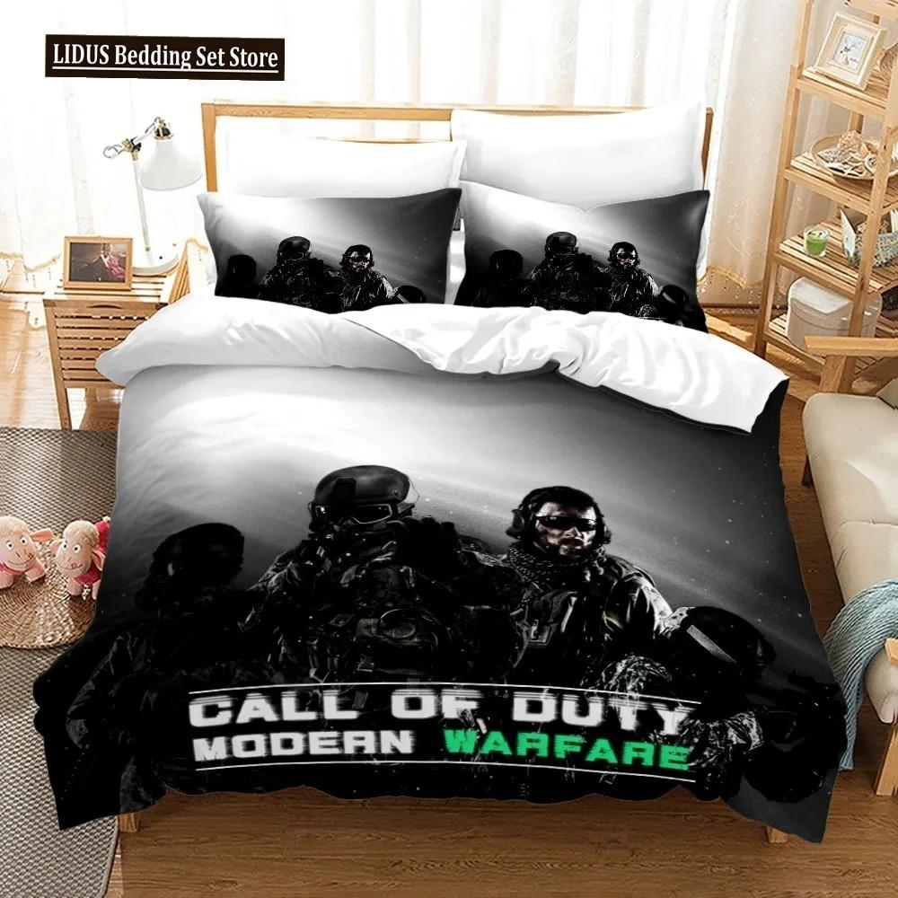 

Постільна білизна Call Of Duty Warzone Комплект односпальний, полуторний, двоспальний, queen, king Розмір ігрового комплекту для ліжка Дорослий, Дитяча спальня Комплекти з підковдрою 3D-друк 020 US Twin 173x218cm