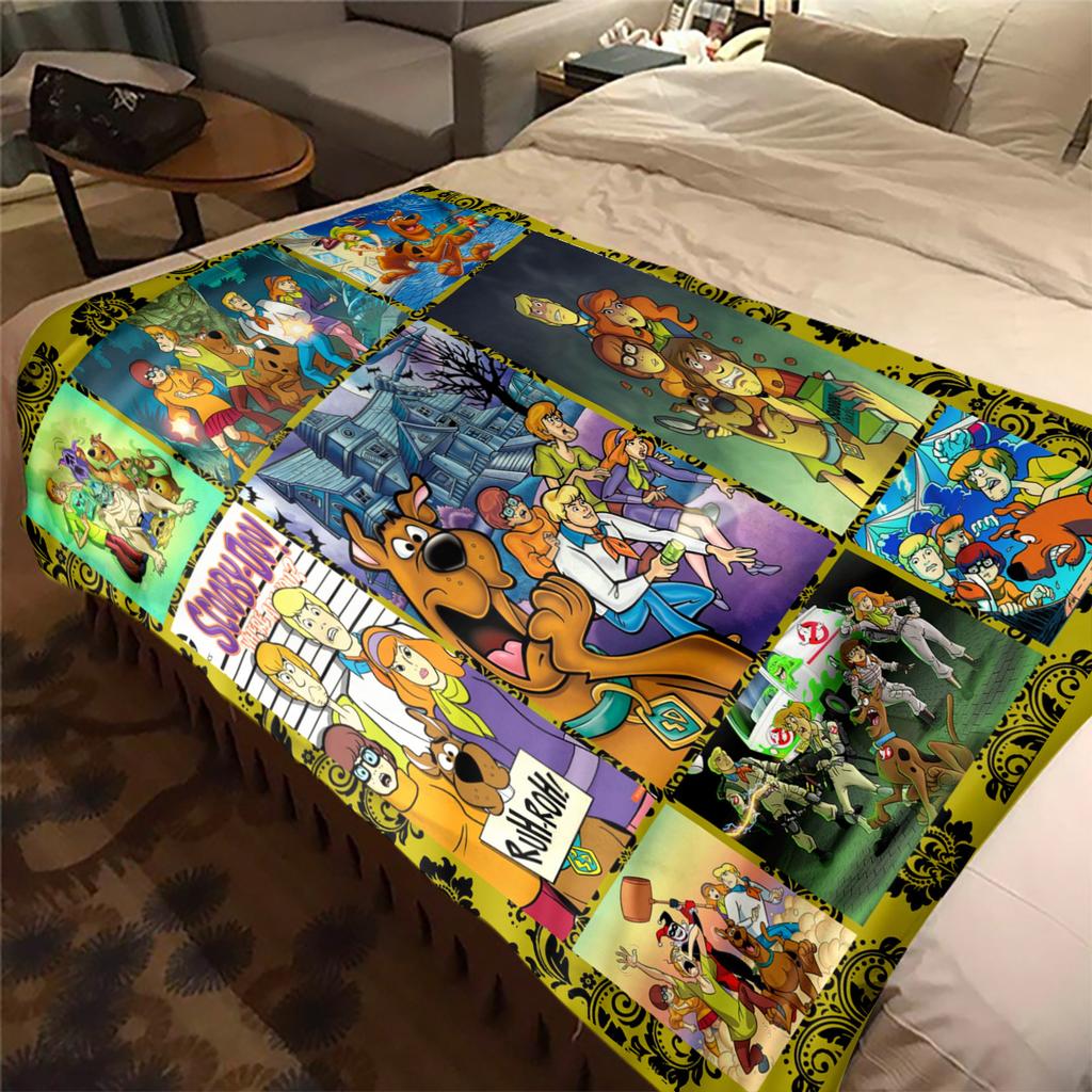 Halloween fantasy comedy adventure cartoon movie Scooby-Doo blanket soft home furnishing nap decoration four seasons warm Sherpa blanket U13