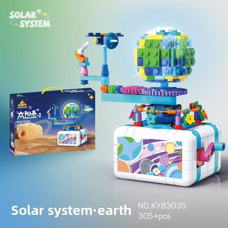 

Creative Rotatable Mar Sun Moon Assembly Building Block Model Children Toy Earth