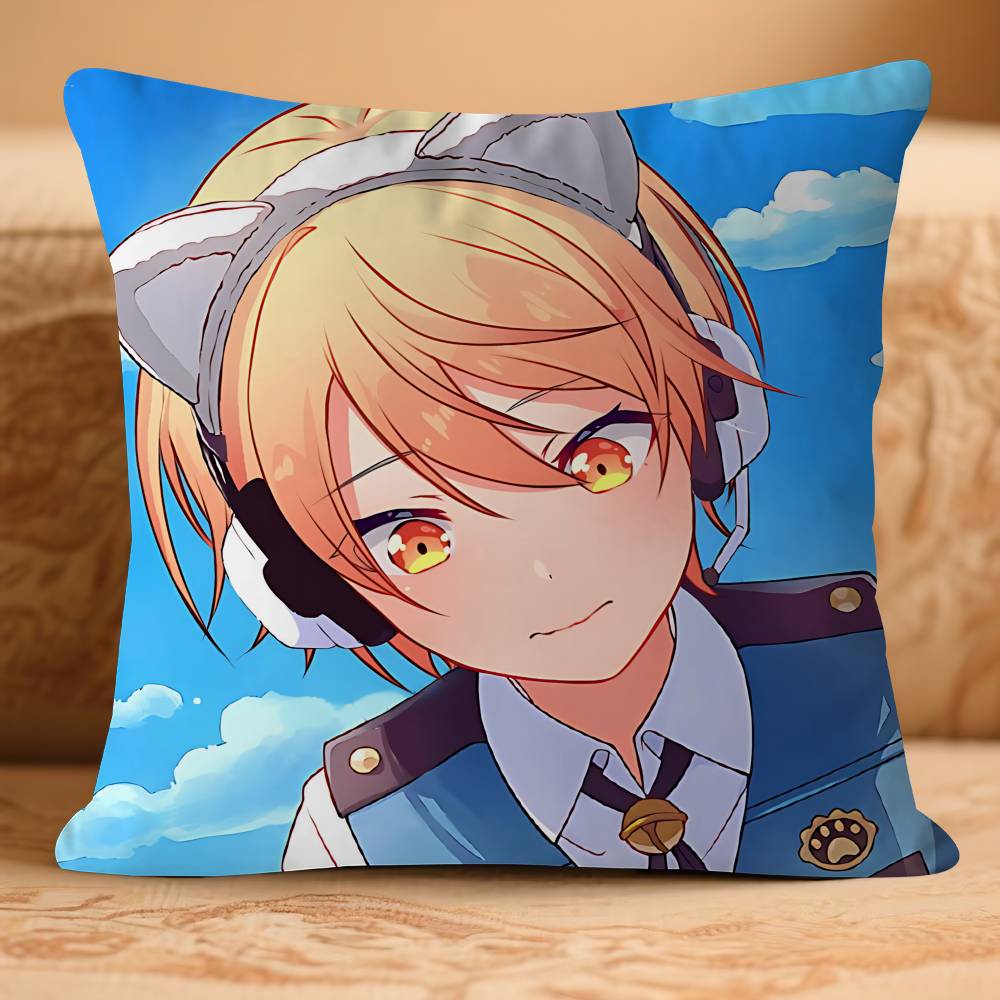 TenmaS T-Tsukasa Cartoon Kissenbezug Abnehmbarer Waschbarer Kissenbezug – Ganzjährig Weiches Leinen