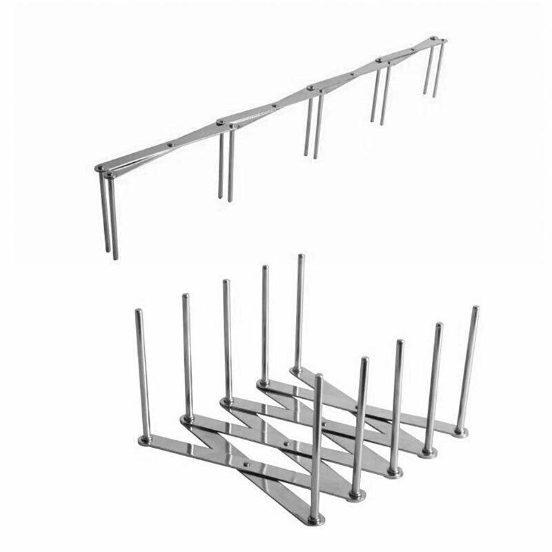 Adjustable Rack Pot Pan Lid Stand Rack Organiser Extendable Stainless Steel Home Kitchen Holder