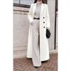 Cappotto Caldo di Lana Casual da Donna Autunno Inverno Monocolore