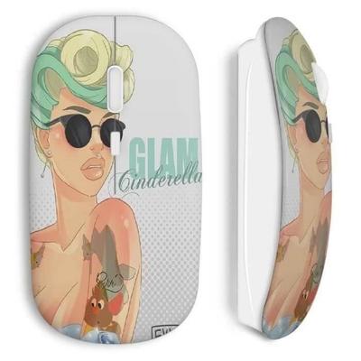 Souris Sans Fil - Pin Up - Cendrillon - Blanc - USB Wi-Fi - Compatible Mac Et PC