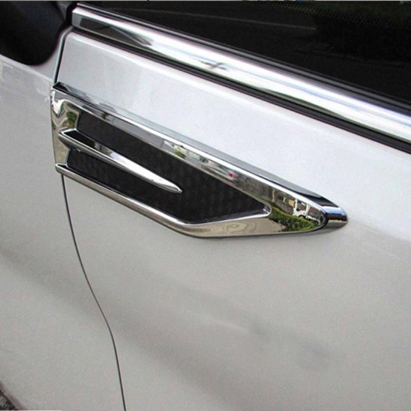 For Toyota Alphard Vellfire 30 Series 2016- ABS Chrome Shark Gill Trim Strip Special Leaf Plate Bright Strip