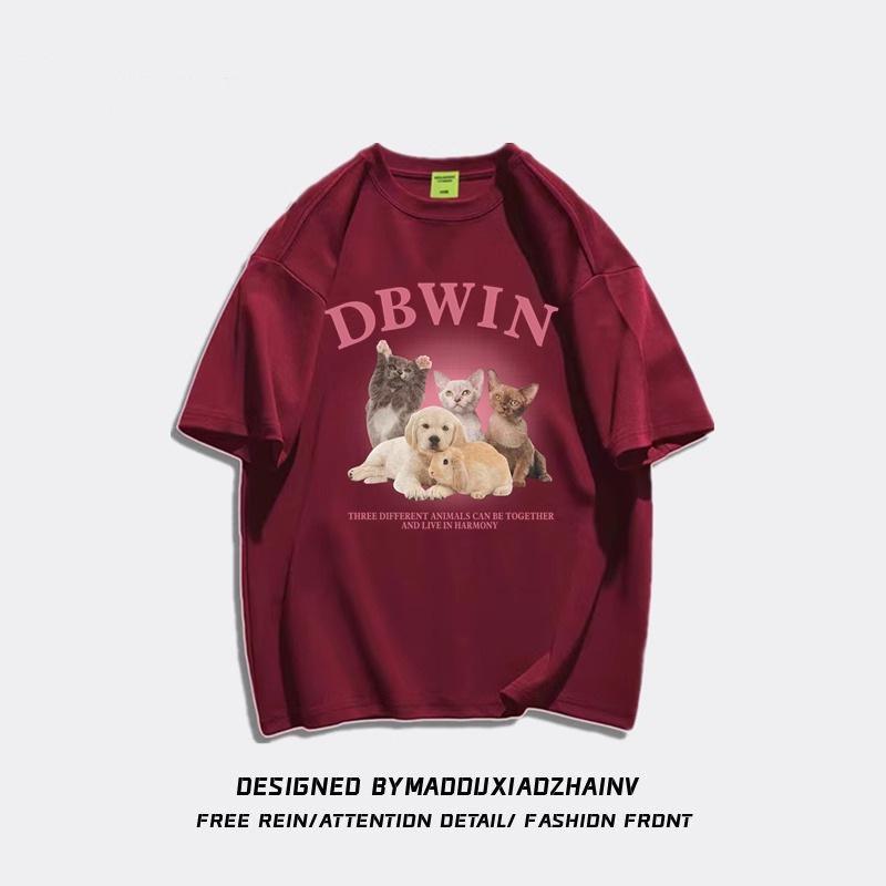 

Женская футболка свободного кроя из хлопка в стиле ретро-шик с рисунком из мультфильма XL (116-130 lbs)