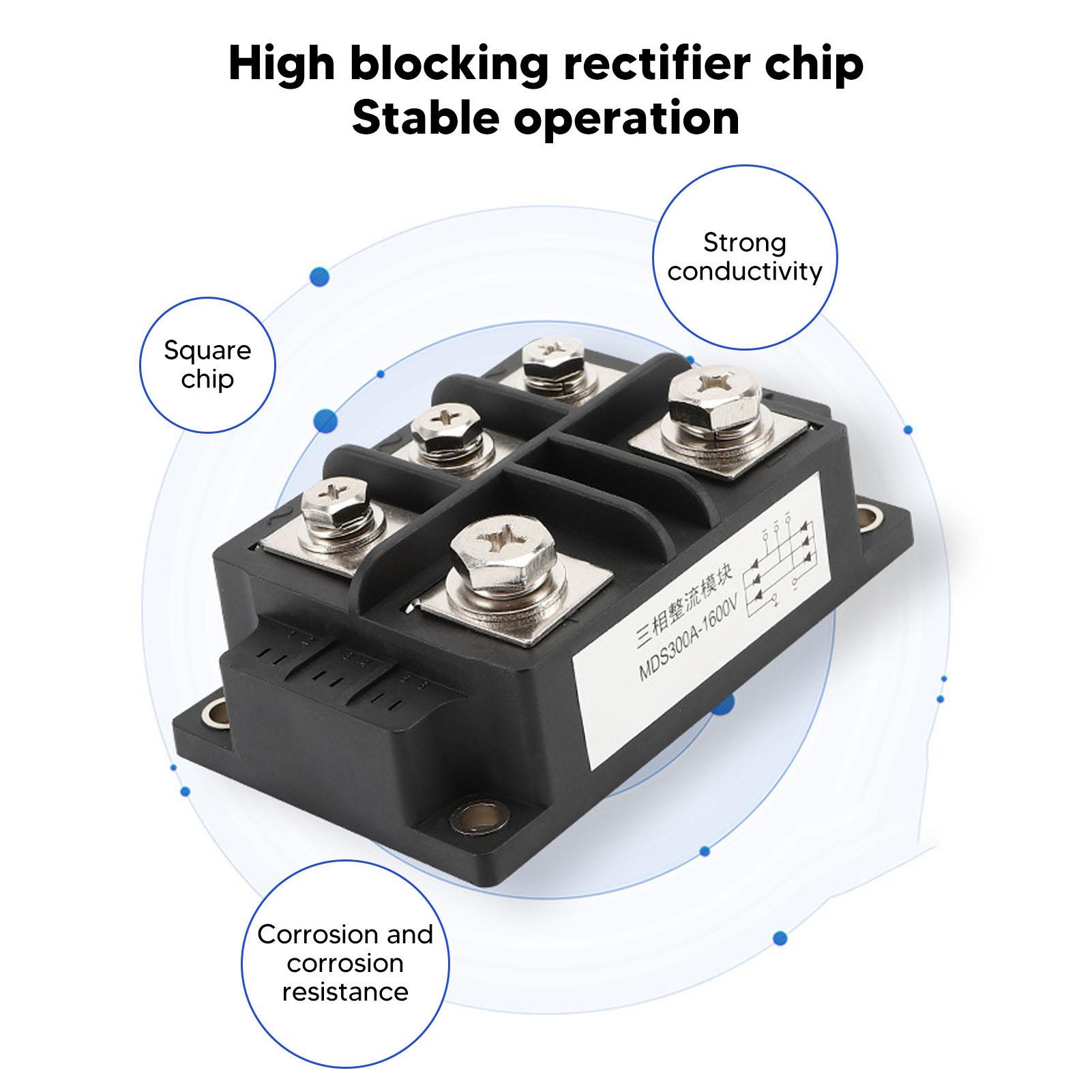 

Bridge Rectifier Fast Heat Dissipation 5 Terminals 3 Phase Diode Rectifier Power Module 300A 1600V