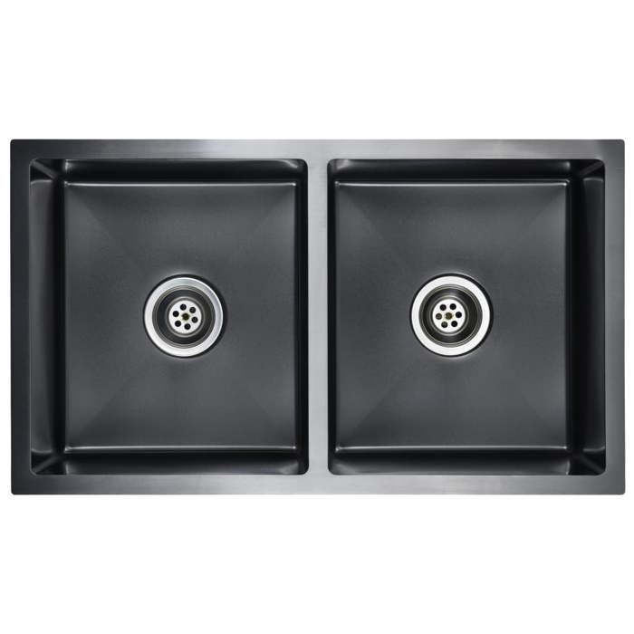 VidaXL Handmade Kitchen Sink Inset Sink Rectangular Sink Bowl Sink Home Interior Resistant Robust 145085