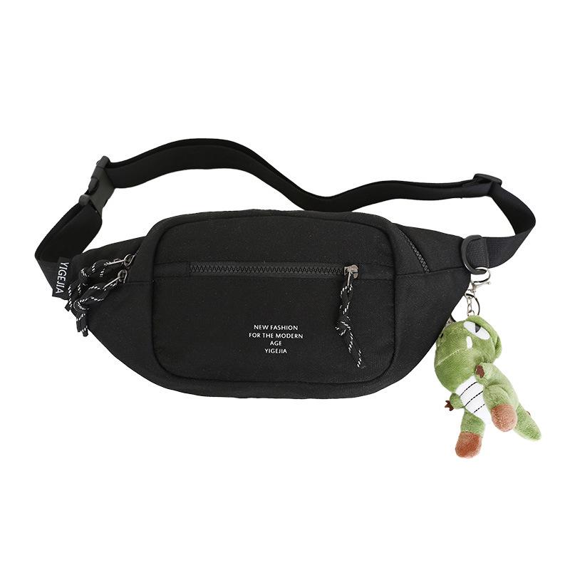 Japanese Niche Color-Block Chest Bag: Unisex Lightweight Crossbody & Waist Phone Bag for Casual Sports