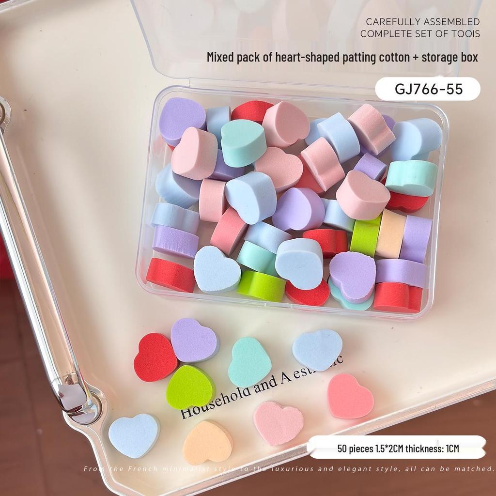 Nail Art Sponge: Professional Small Square Blending Tool for Gradient Blush and High-Density Cotton Application