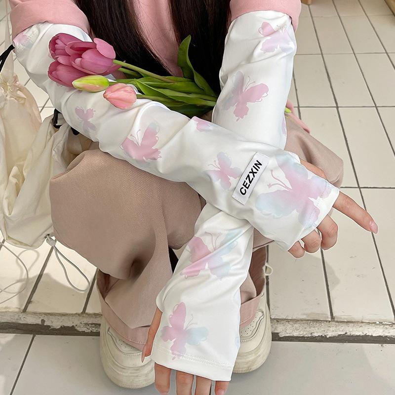 

Ice Silk UV Protection Arm Sleeves for Women - Summer 2025 Adjustable розовый