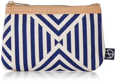 Indigo Gusseted Card Triangle Stripes [Maeda Senko] [Goshiki Hanpu-do Series] Case,