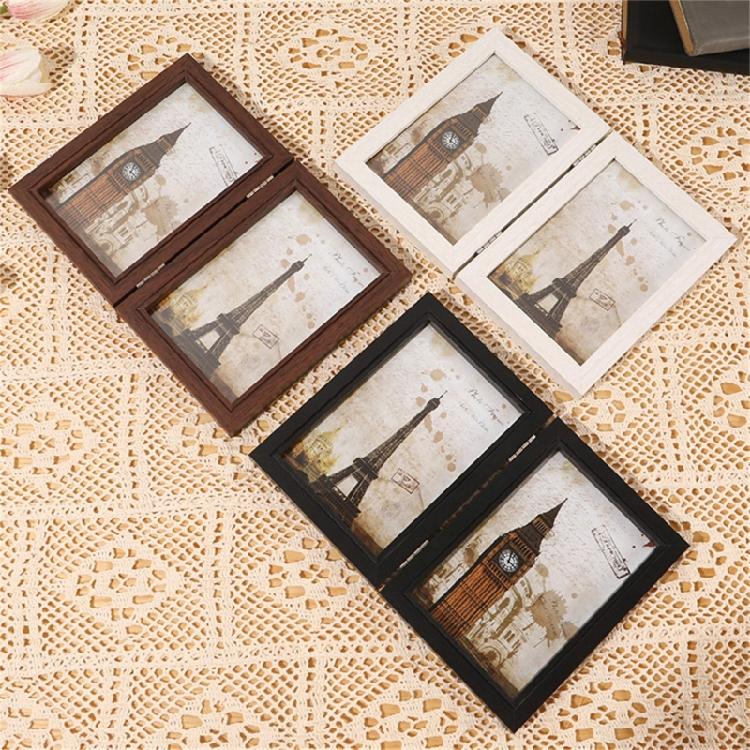 2/3 Picture Frame Collage Hinged Folding Photo Frame Home Decors for Desktop Wedding Birthday Gift for Women Mom