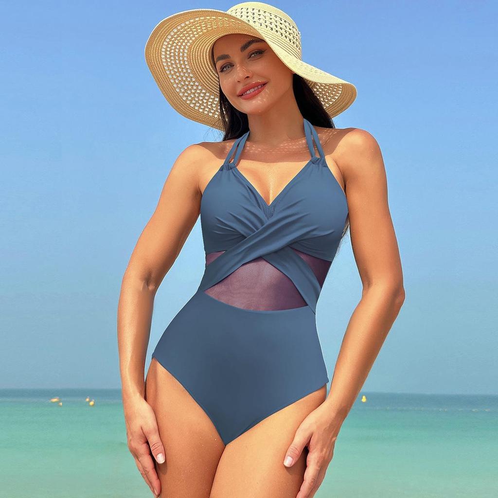 Damski jednoczęściowy strój kąpielowy jednolity push up bikini dla pań lato 2025 moda pływanie strój plażowy seksowne stroje kąpielowe ubrania