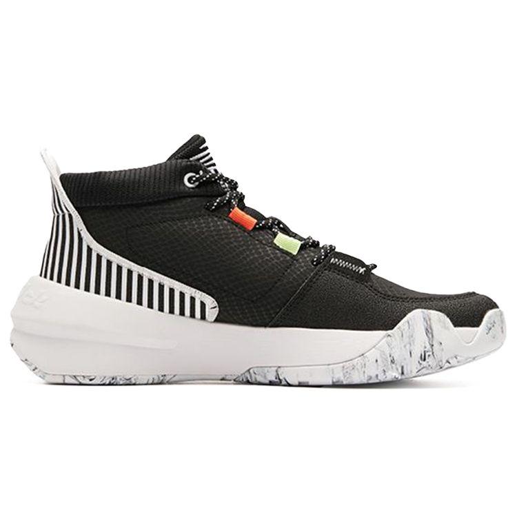 Anta Basketball Series Mid-Top Basketball Shoes Men Sneakers Black White 112011621S-1