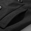 Men Long Coat Double-breasted Slim Autumn Winter Korean Style Thick Windbreaker Jacket for Daily Wear