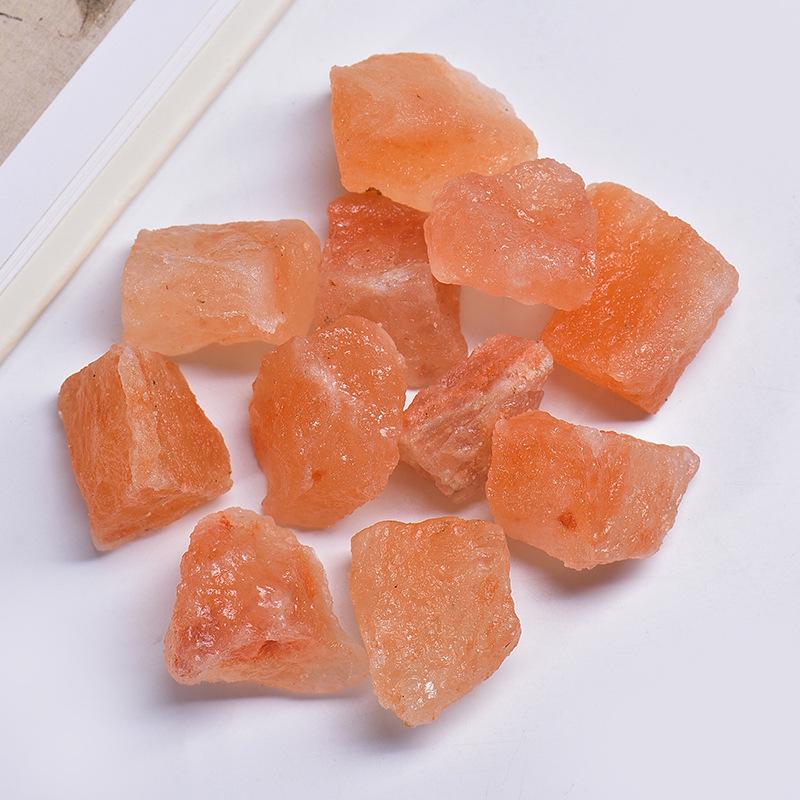 Himalayan Raw Stone Orange Salt Diffuser & Incense Holder Feng Shui Crystal Ornament