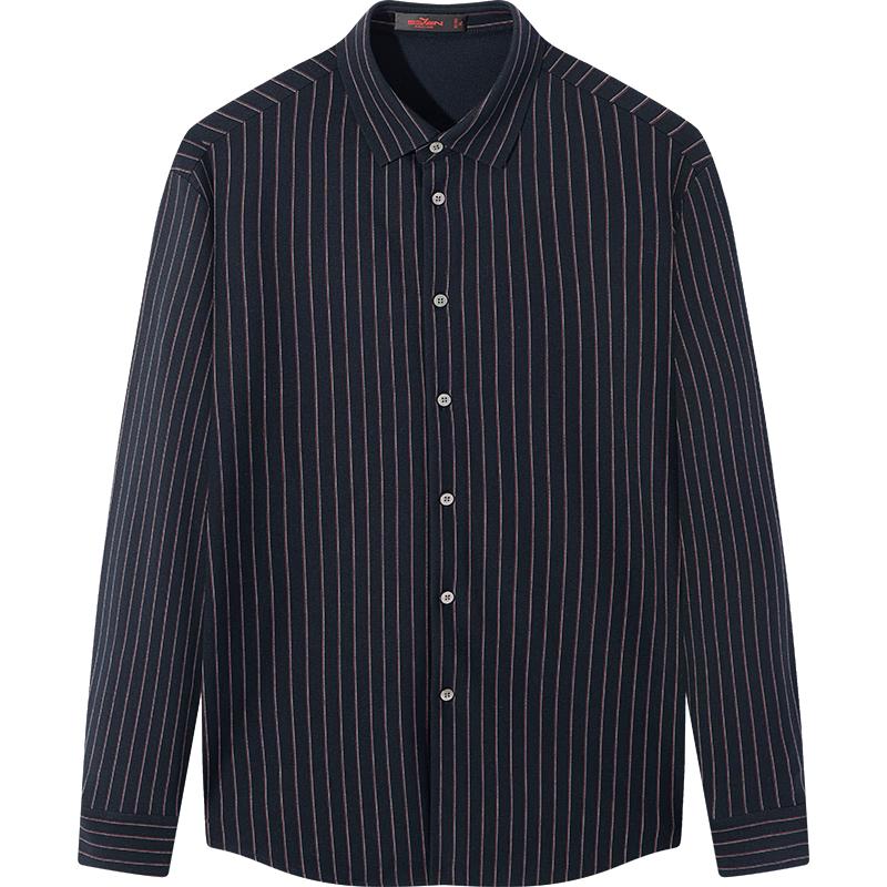 QiPai Men s Seamless High-Elastic Knit Long-Sleeve Shirt L