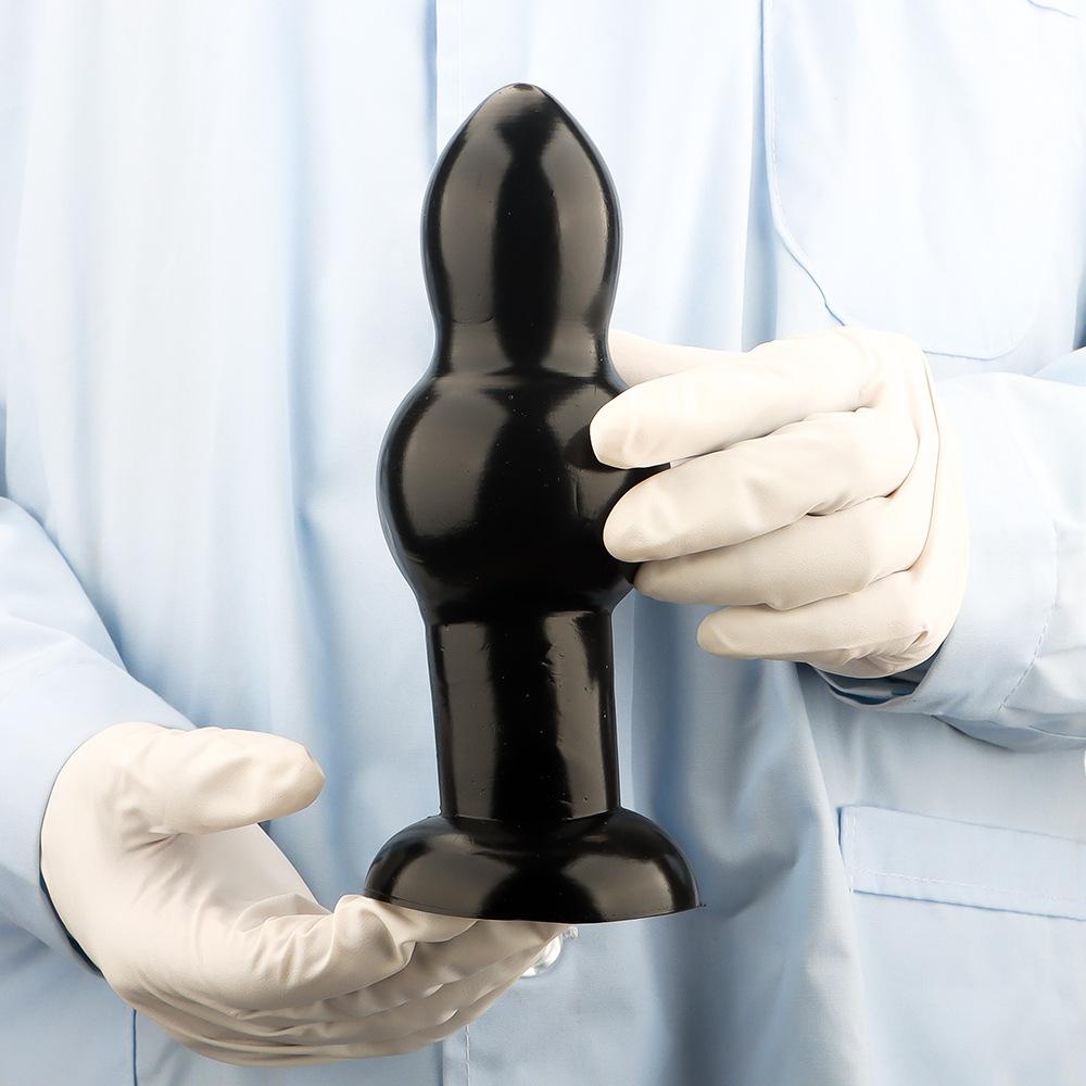 Großer Analplug Sexspielzeug Analdildos Schwarzer Penis PVC Realistischer Schwanz Fisting Sklave Pegging