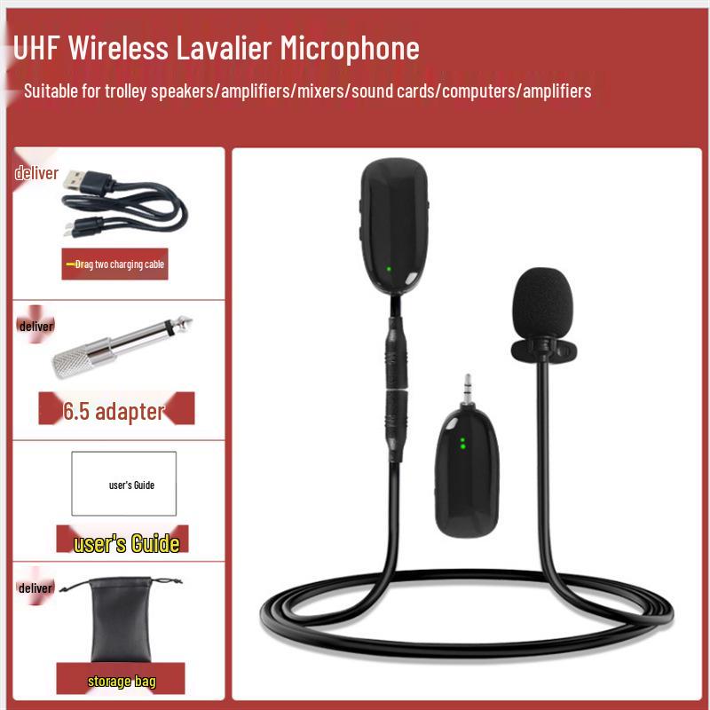Wireless Microphone with Small Amplifier for Teacher's Headset & Trolley Speaker