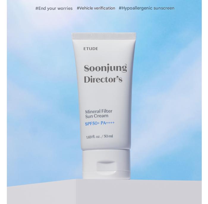 ETUDE HOUSE SoonJung X Director's Mineral Filter Sun Cream SPF50+ PA++++ 1+1 (50mL+50mL) (3 Options)