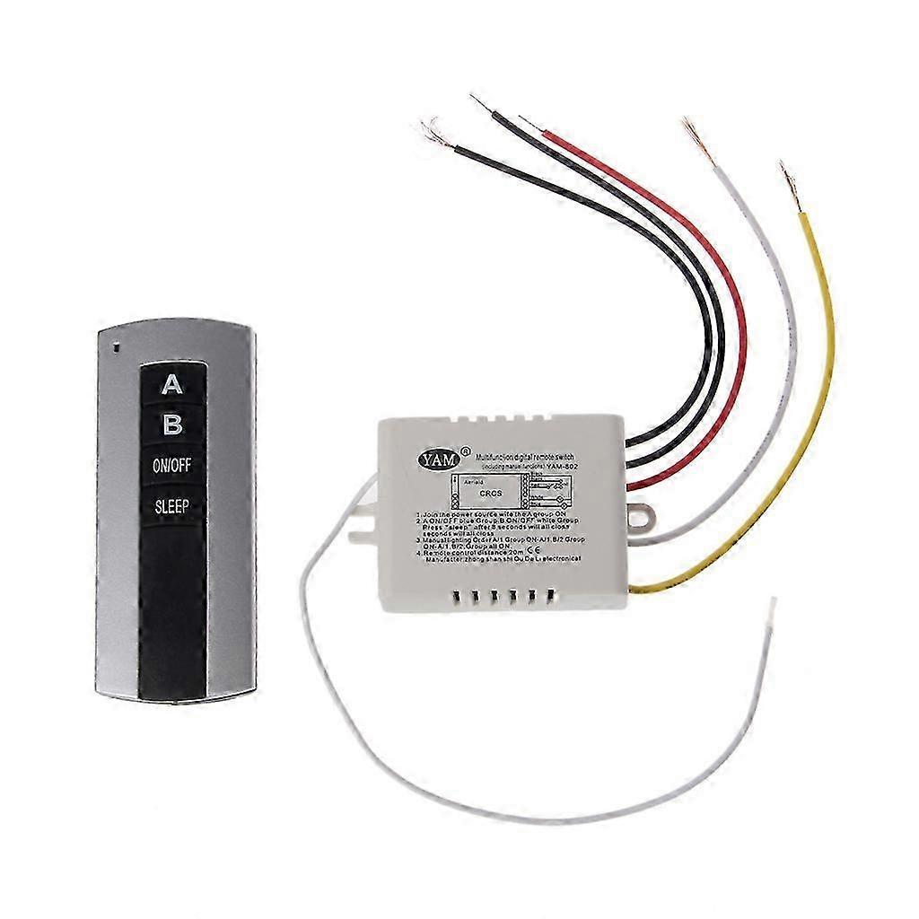 Interruptor Liga/Desliga por Controle Remoto para Lâmpada de 2 Canais com Receptor e Transmissor