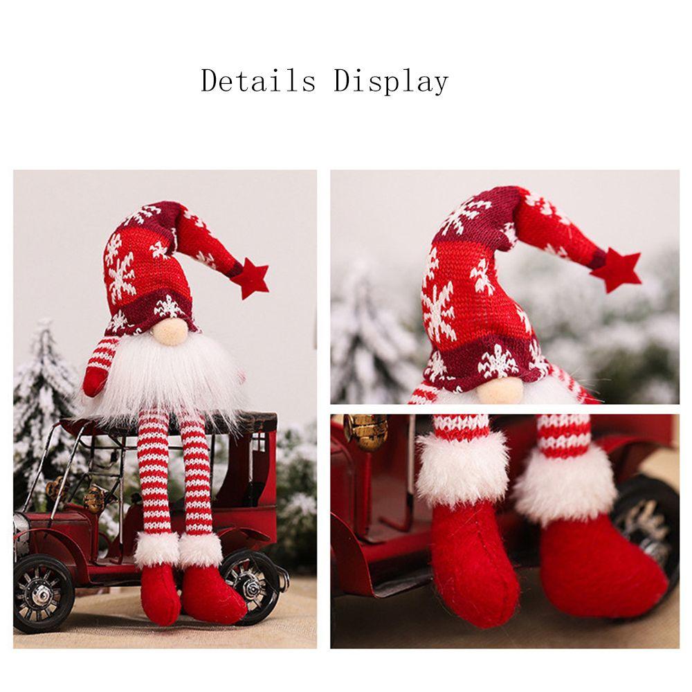 Toys Christmas Decoration Festival Ornaments Old Man Rudolph Glowing Elf Dwarf Goblin Lights Doll
