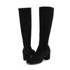 Barbara 5cm Stretch Suede Leather Long Boots Bbi871bk