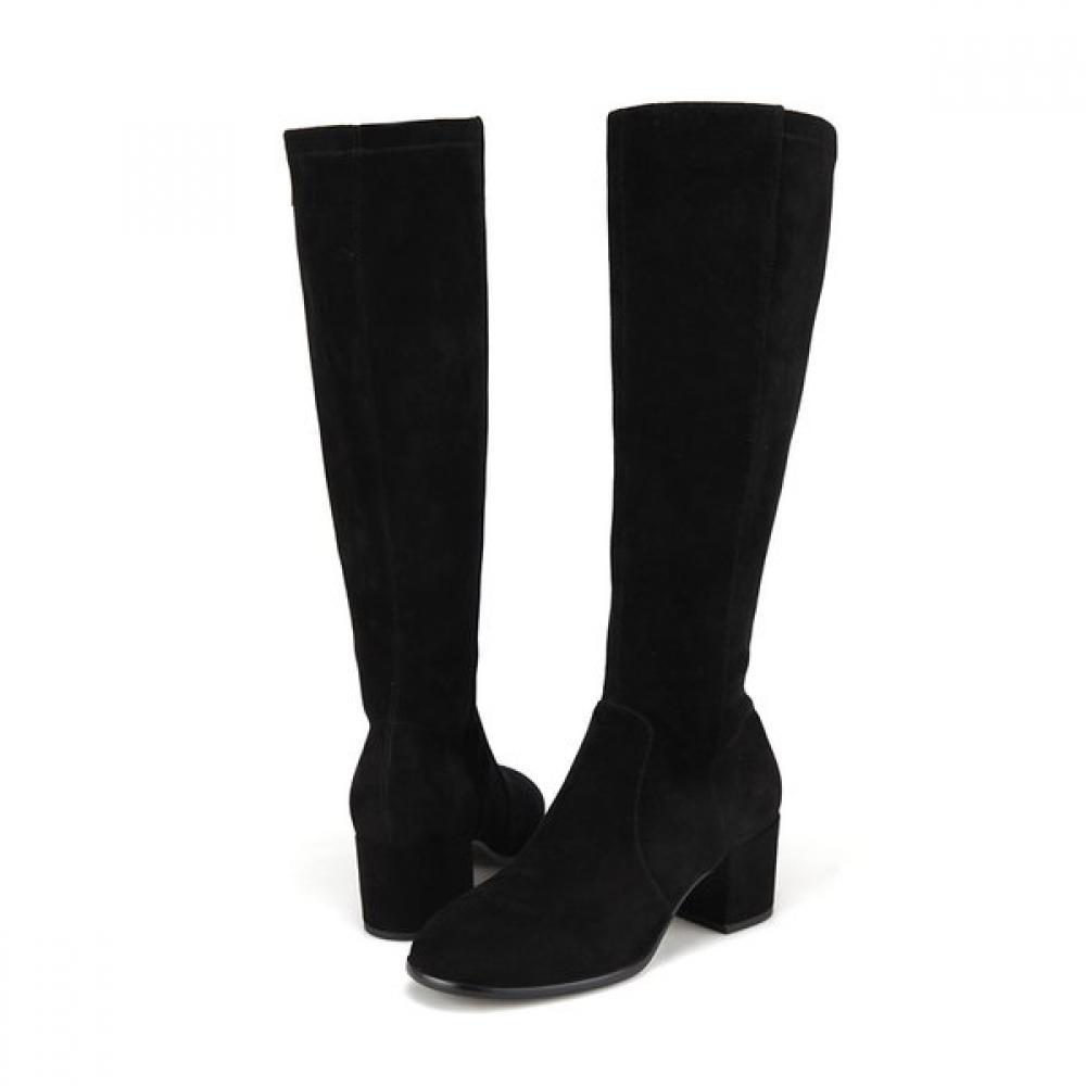 Barbara 5cm Stretch Suede Leather Long Boots Bbi871bk