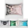 Vibrant Peach Skin Rectangle Pillow Case Showcasing Artistic Geometric Marble Print For Elegant Home Accents