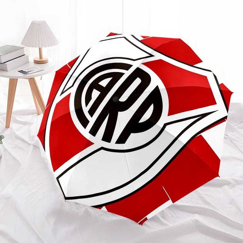 River Plate, Badge Automatic Opening and Closing, 8 Rib Structure Portable Umbrella, Suitable for Men and Women In All Seasons  Perfect Gift