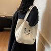 Canvas Bag In Stock, Women's Shoulder Bag, Literary Minimalist Style, Suitable for Yoga, Coffee, Students, Japanese-style Canvas