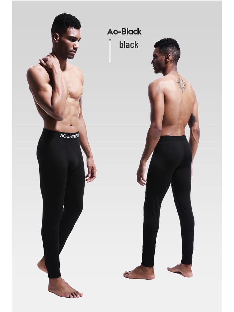 Men's Thin Velvet Warm Autumn/Winter Leggings - Comfortable and Close-Fitting.
