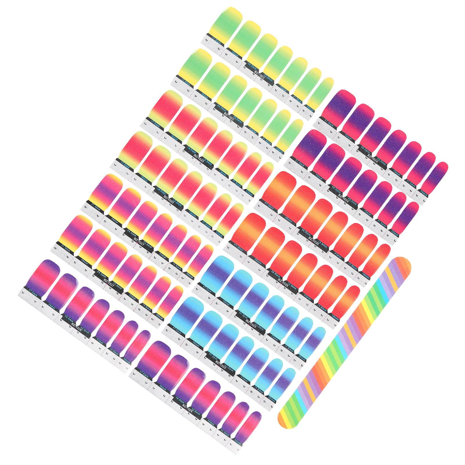 

Manicure Sticker Set Gradient Color Waterproof Nail Polish Strips Nail Decorations
