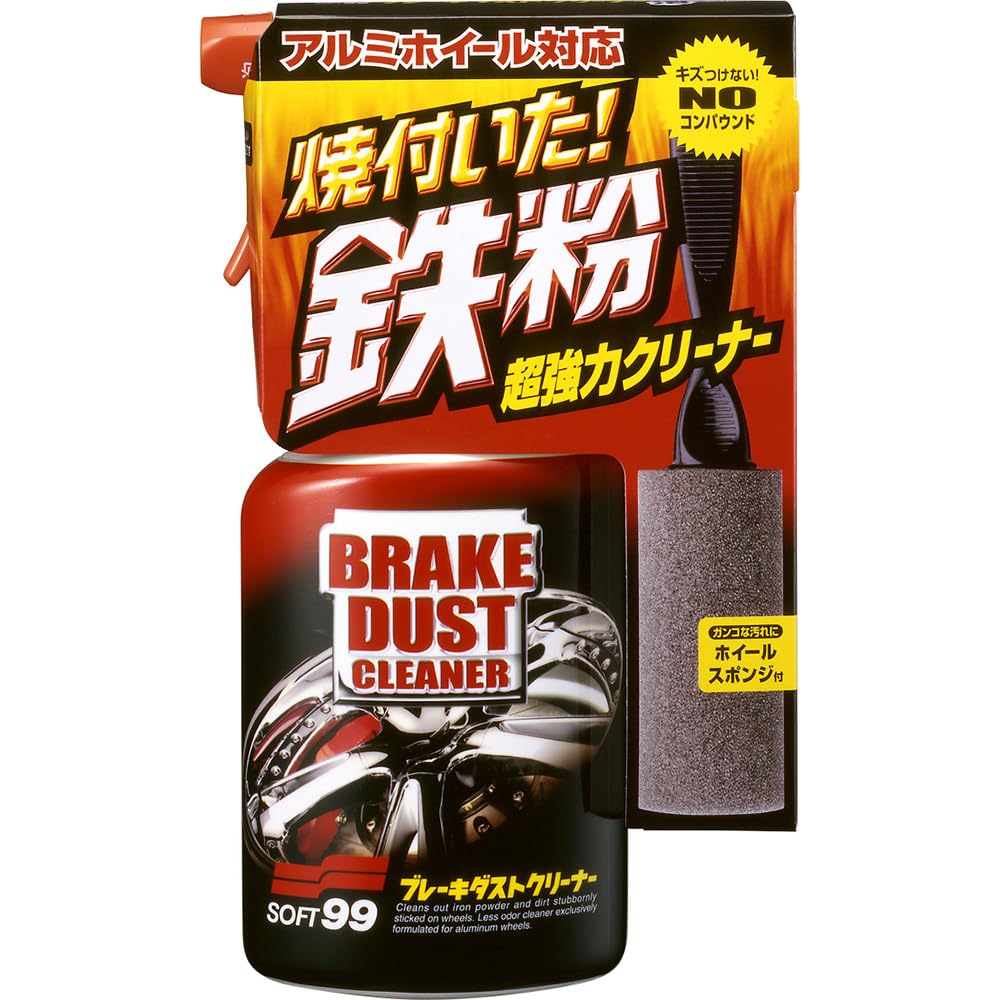 SOFT99 Wheel and Brake Dust Cleaner Trigger for cleaning aluminum and steel car with dedicated sponge number 400, wheels, (product 02046)